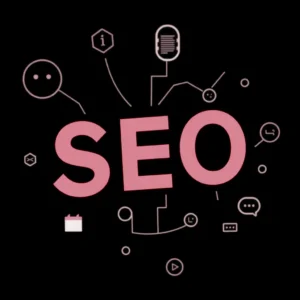 Futuristische SEO-Landschaft 2025 mit digitalen Elementen