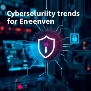 Digitale Sicherheit mit futuristischen Elementen und globalem Netzwerk.